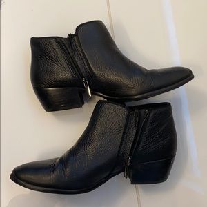 Sam Edelman black leather petty boot